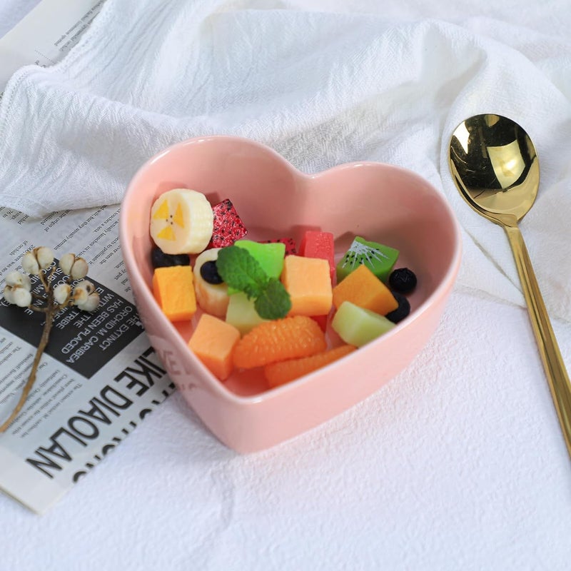 WAIT FLY Heart-shaped Bowls for Salad Soup Snack Dessert Best Kitchen Household Cooking Gifts for Home Kitchen, Pink/ Blue/ White/ Green - Image 3